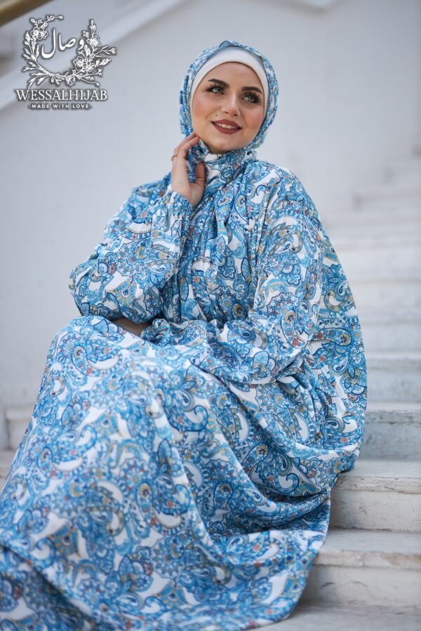 Blue Paisley Print Isdal